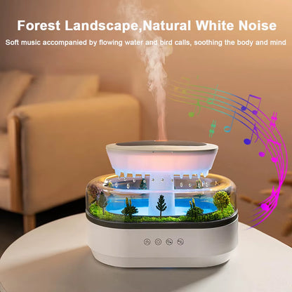Humidifier Essential Oils Diffuser Raindrop Music Humidifier Home Fragrance Aromatherapy Diffuser Colorful Light Air Humidifier